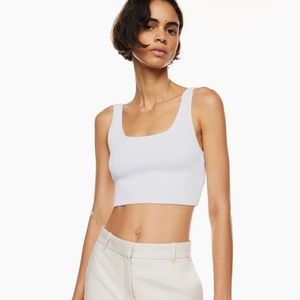 Aritzia Babaton Sculpt Knit Squareneck Cropped Tank